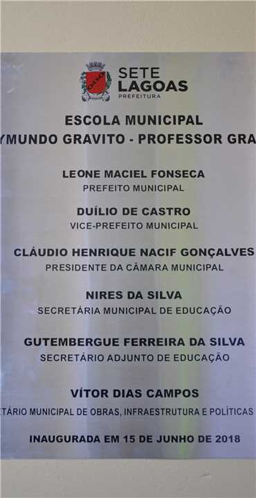 Inauguração Escola Raymundo Gravito 